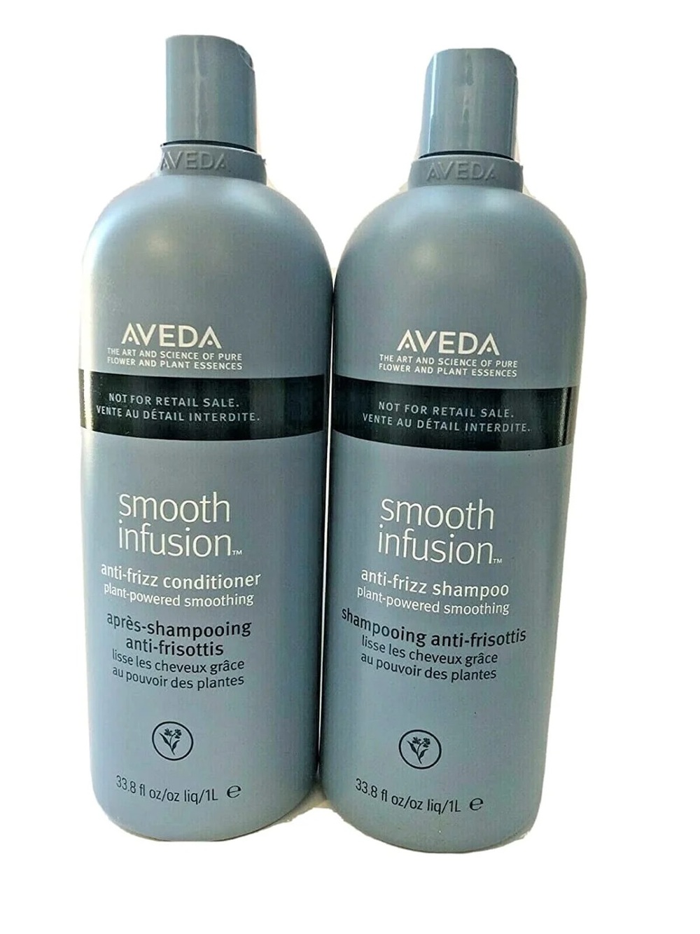 AVEDA Smooth Infusion Anti-Frizz Shampoo & Conditioner Liters 33.8oz Sealed New